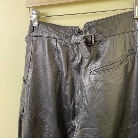 VNTG Michael Hoban for North Beach Leather Designer Leather Trouser Pants SZ 29 - Picture 15 of 16